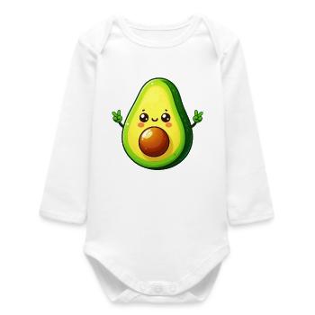 Avocat - Body bébé manches longues biologique - blanc - Devant