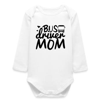 Chauffeur de bus mère - Body bébé manches longues biologique - blanc - Devant