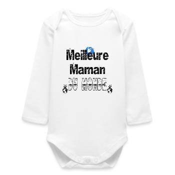 Meilleure Maman du Monde - Body bébé manches longues biologique - blanc - Devant