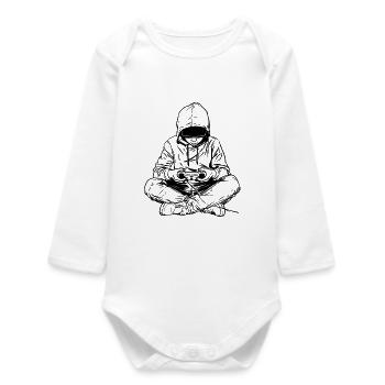Graphismes de joueur - Body bébé manches longues biologique - blanc - Devant