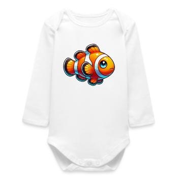 Clownfish - Baby Organic Long-Sleeved Bodysuit - white - Front