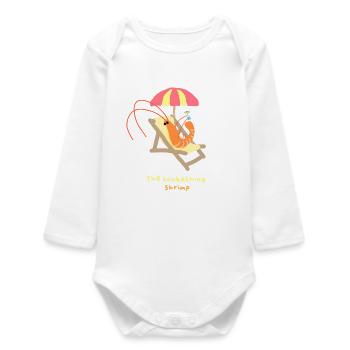 La crevette en bain de soleil - Body bébé manches longues biologique - blanc - Devant