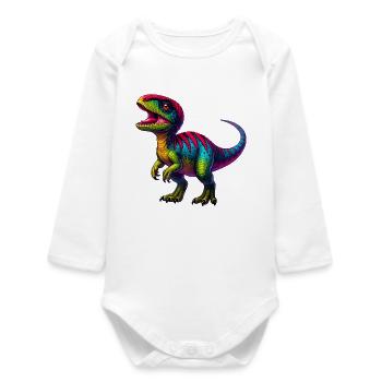 Dinosaure - Body bébé manches longues biologique - blanc - Devant