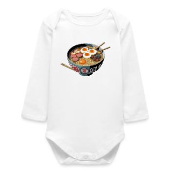 Bol de ramen Impression d’art - Body bébé manches longues biologique - blanc - Devant