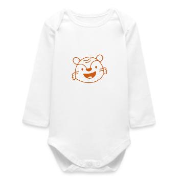 Mighty Tiger - Baby Organic Long-Sleeved Bodysuit - white - Front
