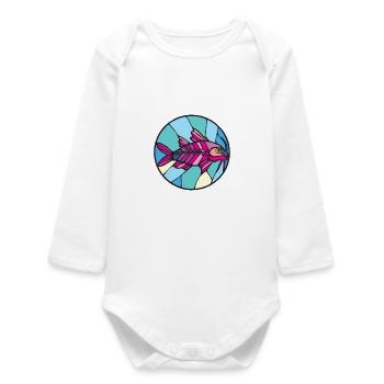 Killi tropical élégant - Body bébé manches longues biologique - blanc - Devant