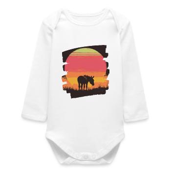 Esel - Baby Organic Langarmbody - Weiß - Vorne