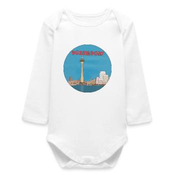 German City Düsseldorf - Baby Organic Long-Sleeved Bodysuit - white - Front