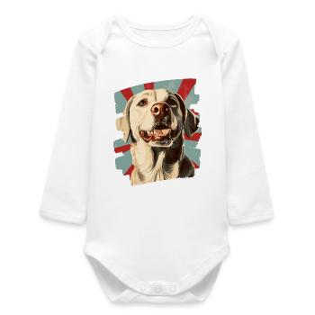 Labrador - Baby Organic Long-Sleeved Bodysuit - white - Front