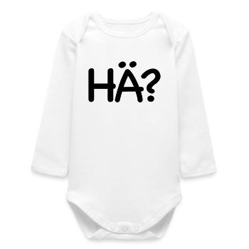 Excuse me, huh - Baby Organic Long-Sleeved Bodysuit - white - Front