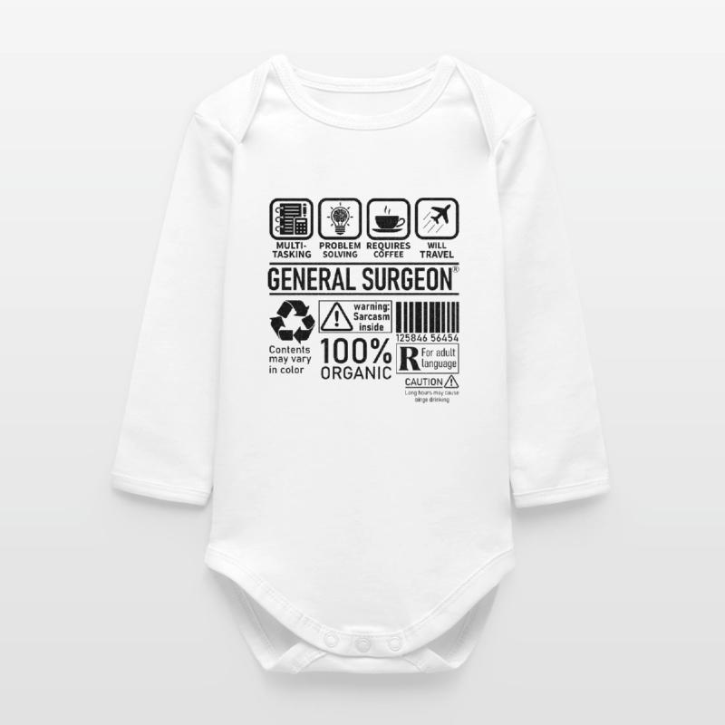 General Surgeon multi tasking problem solving Baby Organic Langarmbody