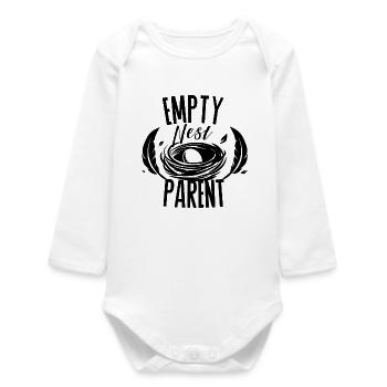 empty nest parent - kinder aus dem Haus - Baby Organic Langarmbody - Weiß - Vorne