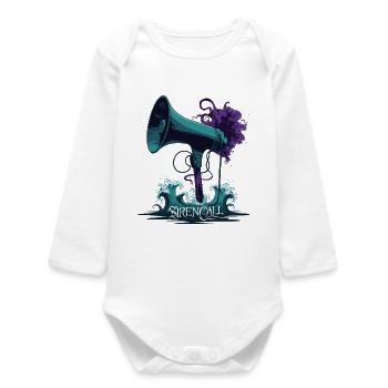 Megaphone Siren Call - Baby Organic Long-Sleeved Bodysuit - white - Front