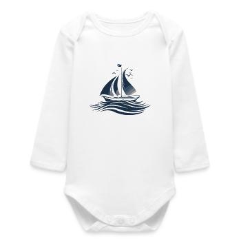 Sail - Baby Organic Long-Sleeved Bodysuit - white - Front