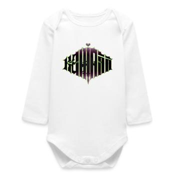 Kawaii Metal – Grunge Y2K x Heavy Metal Lettering - Baby Organic Long-Sleeved Bodysuit - white - Front