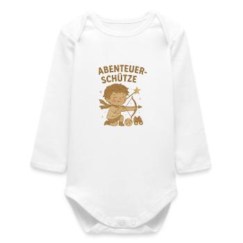 Abendteuer Schuetze - Baby Organic Langarmbody - Weiß - Vorne