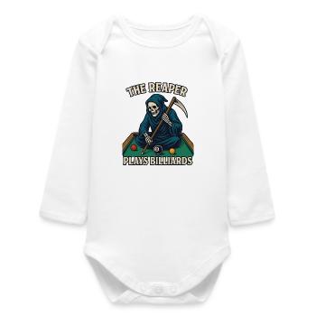Reaper Billiard Legend - Baby Organic Long-Sleeved Bodysuit - white - Front