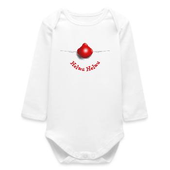 Nez de clown – Helau Helau - Body bébé manches longues biologique - blanc - Devant