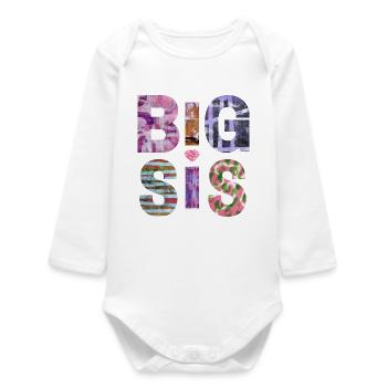 BIG SIS II- Sister - Big Sister - Partner Look - Baby Organic Long-Sleeved Bodysuit - white - Front
