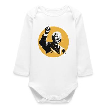 Nelson Mandela | Inspiration - Body bébé manches longues biologique - blanc - Devant