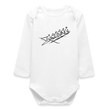 Rowing team - Baby Organic Long-Sleeved Bodysuit - white - Front