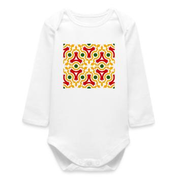 Malaga street walls 1 - Baby Organic Long-Sleeved Bodysuit - white - Front