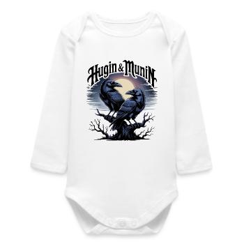 Hugin et Munin - Gardiens de la pensée - Body bébé manches longues biologique - blanc - Devant
