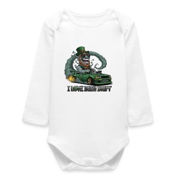 Saint-Patrick Cascade Drifting Design - Body bébé manches longues biologique - blanc - Devant