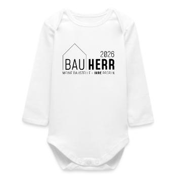 Builder 2026 - Mon chantier VOS règles - Body bébé manches longues biologique - blanc - Devant