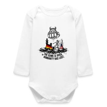 The Game is Over, Humanity has Lost - Baby Organic Long-Sleeved Bodysuit - white - Front