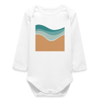 Minimal beach - Baby Organic Long-Sleeved Bodysuit - white - Front