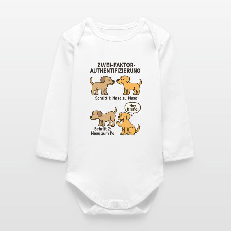 Dog Detection Two-Factor Authentication Baby Organic Long-Sleeved Bodysuit