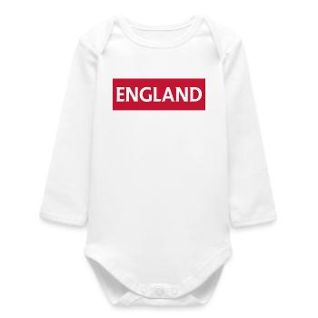 England Southampton Cityscape Design - Baby Organic Long-Sleeved Bodysuit - white - Front