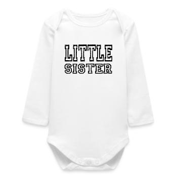 Petite sœur - Kleine Schwester - Body bébé manches longues biologique - blanc - Devant