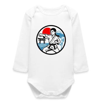 Karate and Nature - Baby Organic Long-Sleeved Bodysuit - white - Front