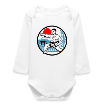 Karaté Nature - Body bébé manches longues biologique - blanc - Devant