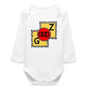 GEN Z Blocks - Baby Organic Long-Sleeved Bodysuit - white - Front