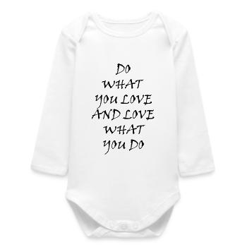 DO What you LOVE - Body bébé manches longues biologique - blanc - Devant