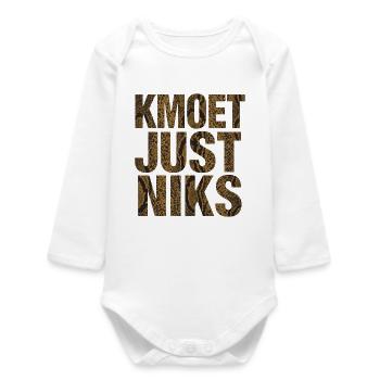 Kmoet just nothing, Dialecte anversois Chemises - Body bébé manches longues biologique - blanc - Devant