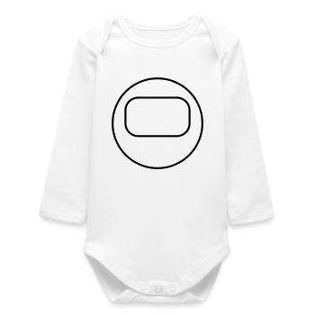 Geometric Abstract Artist Design - Baby Organic Long-Sleeved Bodysuit - white - Front