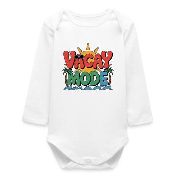 Vacay Fashion - Baby Organic Long-Sleeved Bodysuit - white - Front