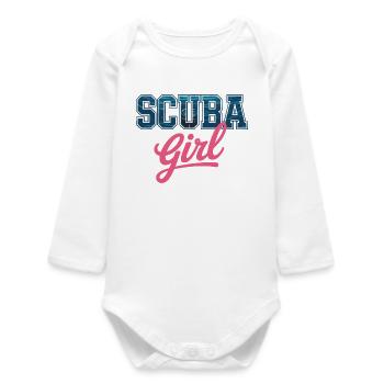 Conception de plongée sous-marine pour fille - Body bébé manches longues biologique - blanc - Devant