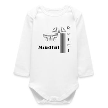 Mindful Reset Yoga Fitness Stle Design - Body bébé manches longues biologique - blanc - Devant