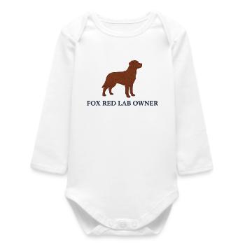 Logo du Labrador rouge renard - Body bébé manches longues biologique - blanc - Devant