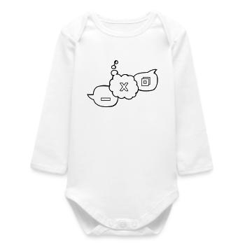 Computer speech bubbles - Baby Organic Long-Sleeved Bodysuit - white - Front
