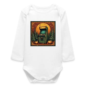 Vintage Arcade Tapestry - Baby Organic Langarmbody - Weiß - Vorne