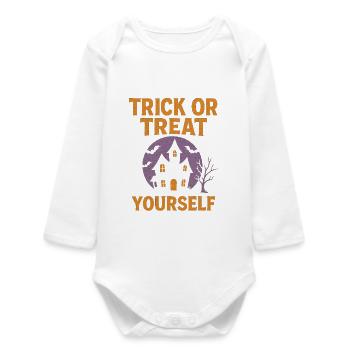 Süßes oder Saures selber - Baby Organic Langarmbody - Weiß - Vorne