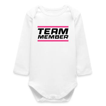 Team Member - Baby Organic Long-Sleeved Bodysuit - white - Front