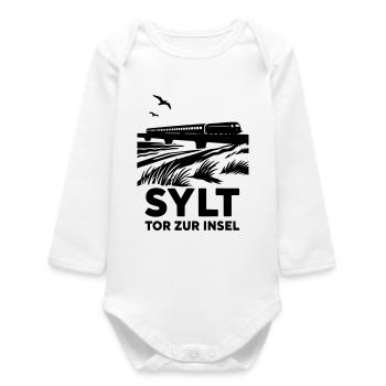Sylt gateway to the island - Baby Organic Long-Sleeved Bodysuit - white - Front