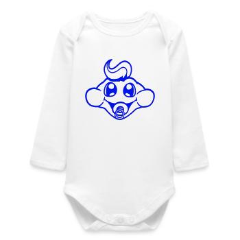 Frog Toad Baby Pacifier Mom Dad Child Family - Baby Organic Long-Sleeved Bodysuit - white - Front